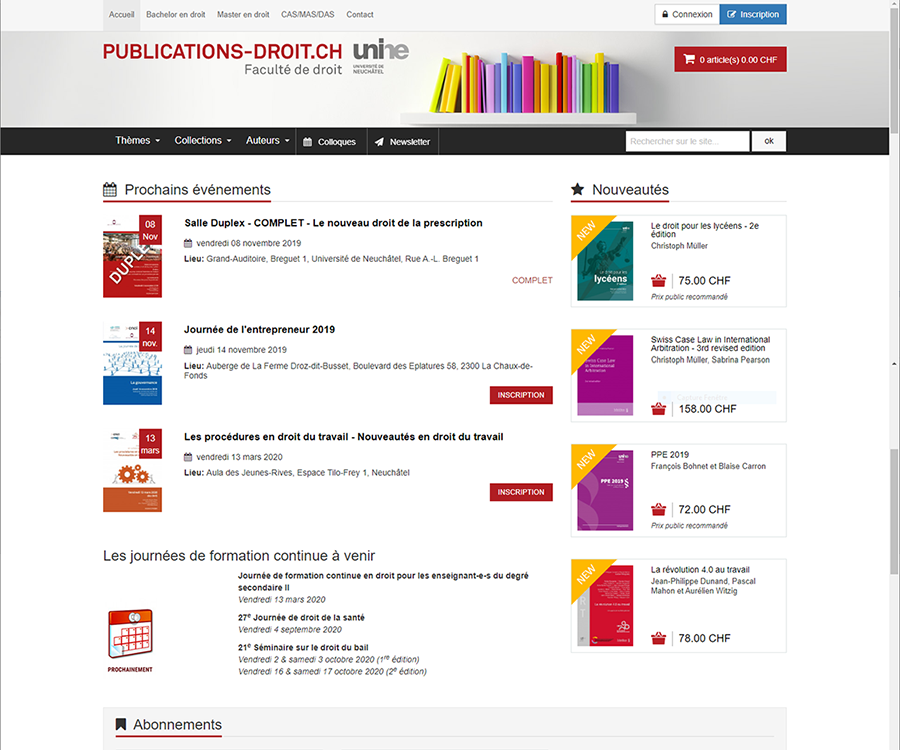 publications en droit suisse